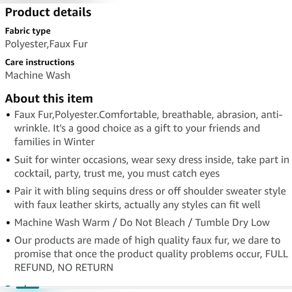 Womens Open Front Faux Fur Cardigan Vintage Parka Shaggy Jacket CoatWomens large - Picture 7 of 8